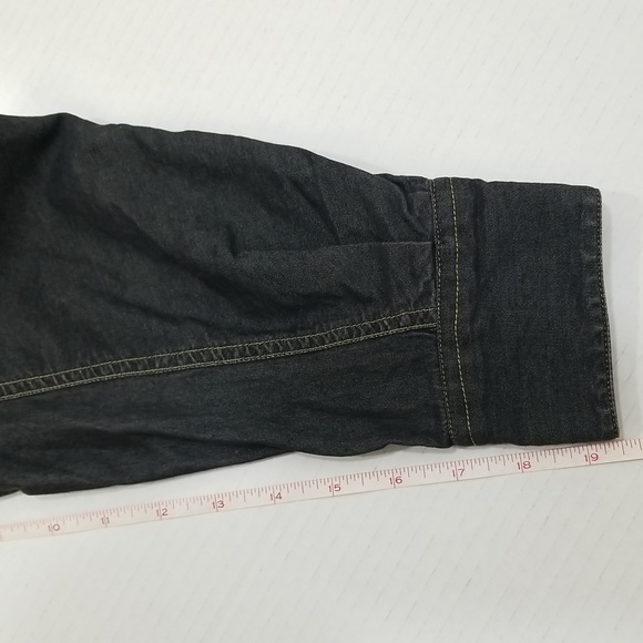 Marithe Francois Girbaud 100% Cotton Long Sleeve Button Down Shirt Size L - Picture 8 of 10